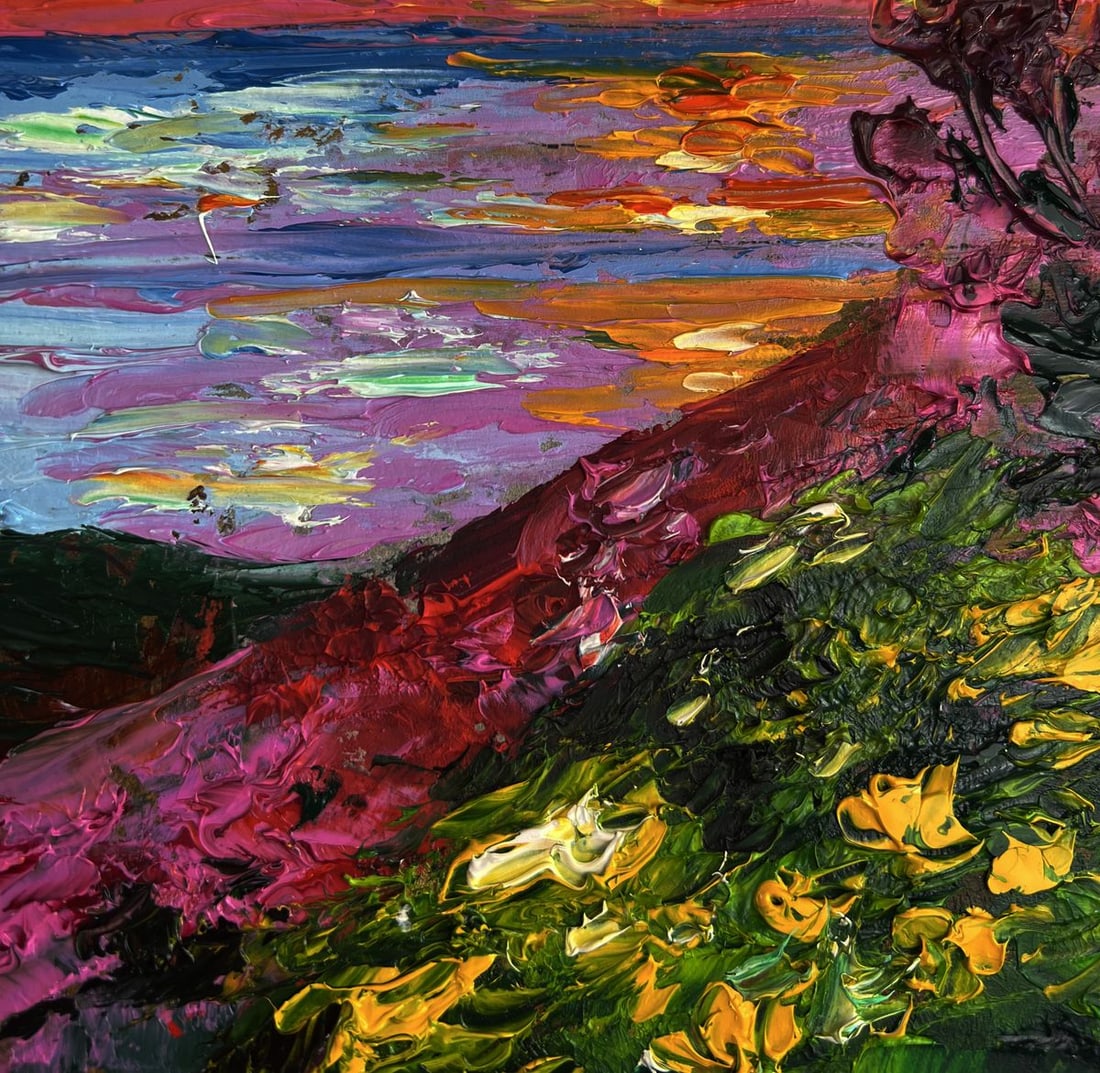 Oil painting Sunset on the sea horizon Olga Ponomaryova - 6