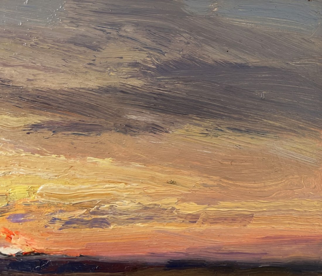 Oil painting Long road at sunset Sergey Polyakov - 4