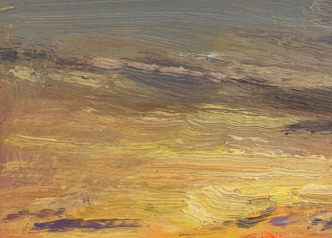 Oil painting Long road at sunset Sergey Polyakov - 7