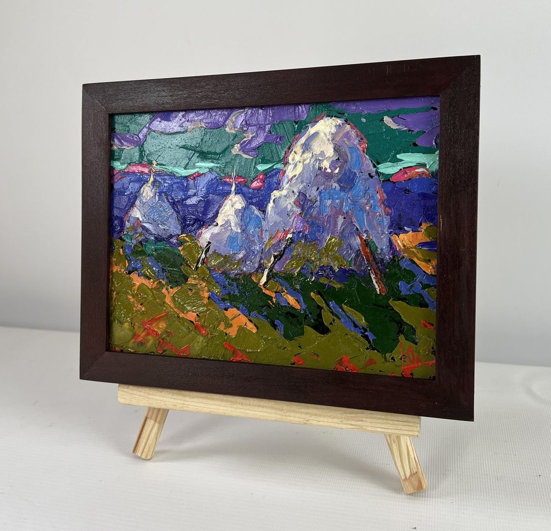 Oil painting Silver evening in the field Alex Kalenyuk - 2