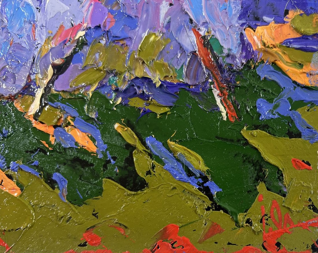 Oil painting Silver evening in the field Alex Kalenyuk - 5