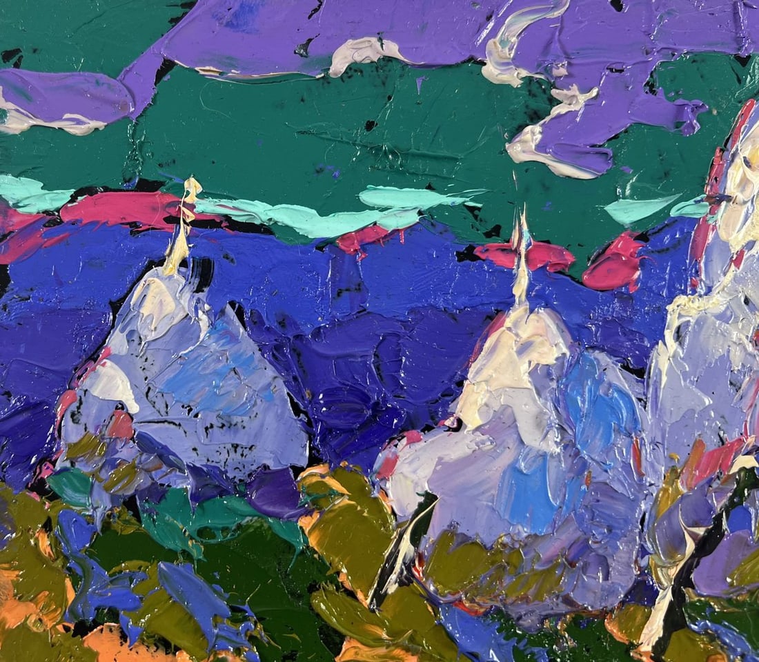 Oil painting Silver evening in the field Alex Kalenyuk - 7