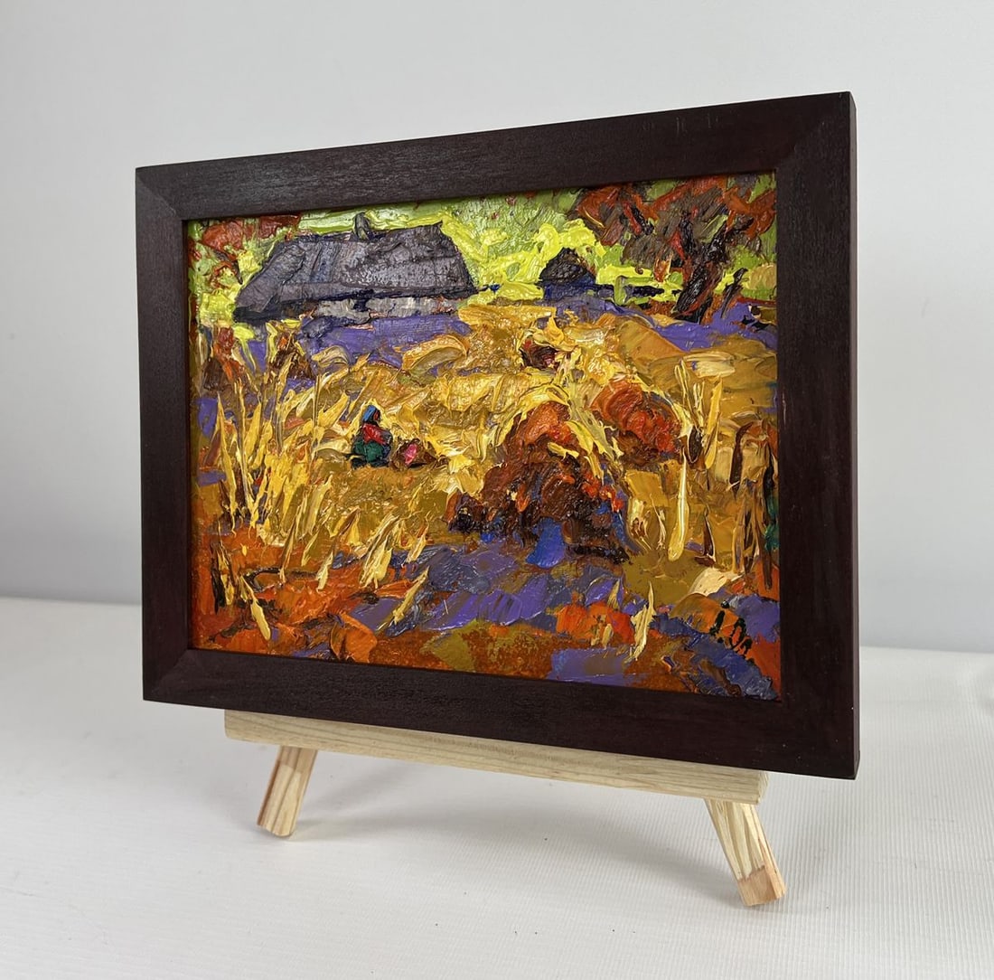 Oil painting After the harvest peace Alex Kalenyuk - 2