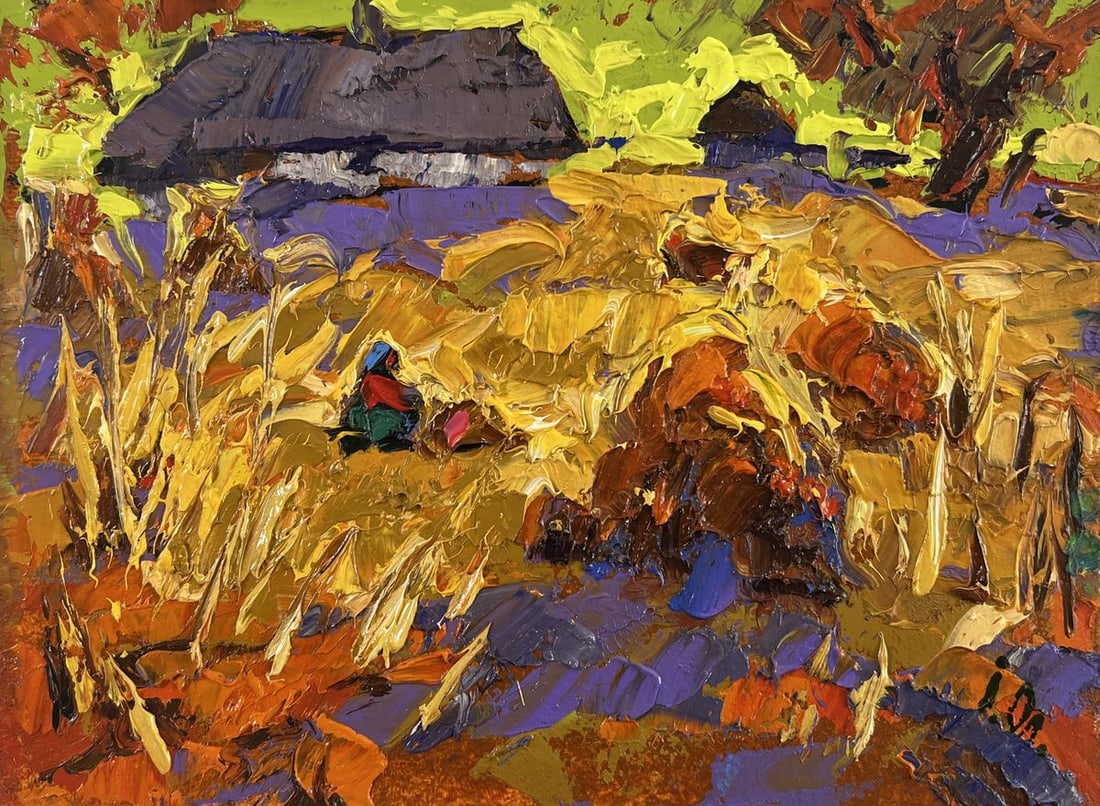 Oil painting After the harvest peace Alex Kalenyuk - 3