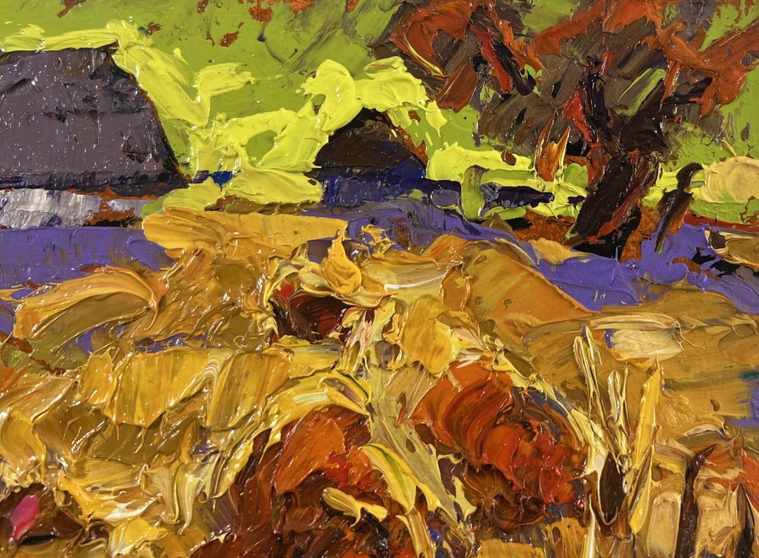 Oil painting After the harvest peace Alex Kalenyuk - 4