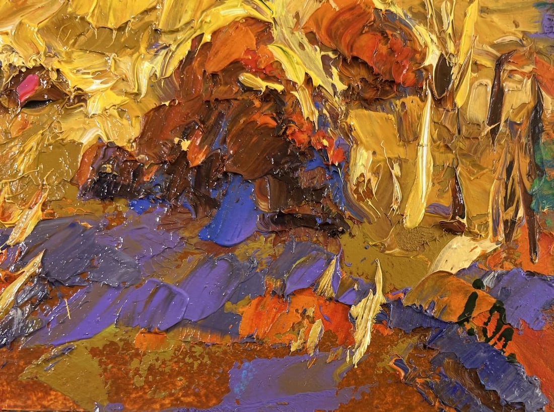 Oil painting After the harvest peace Alex Kalenyuk - 5