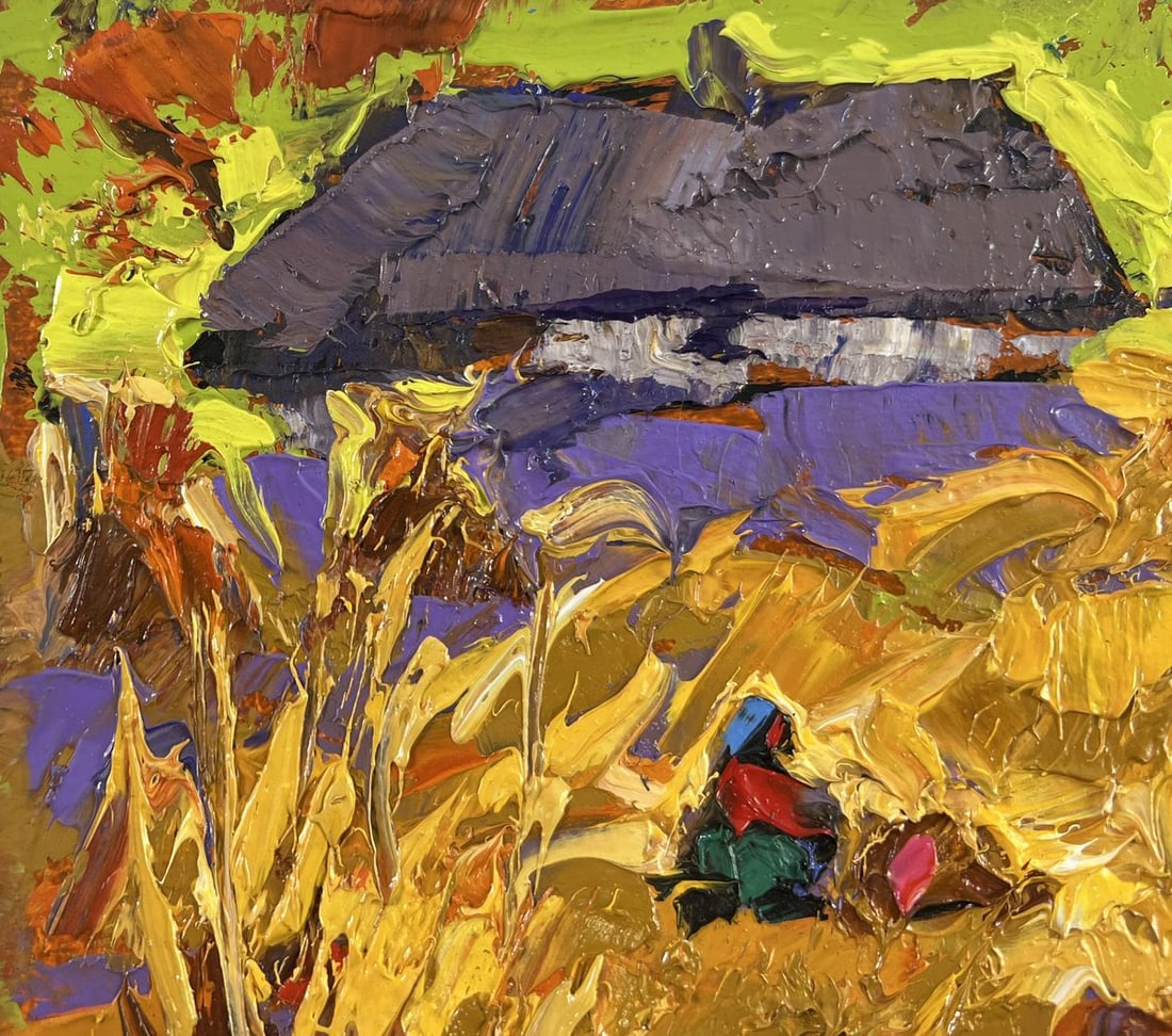 Oil painting After the harvest peace Alex Kalenyuk - 7