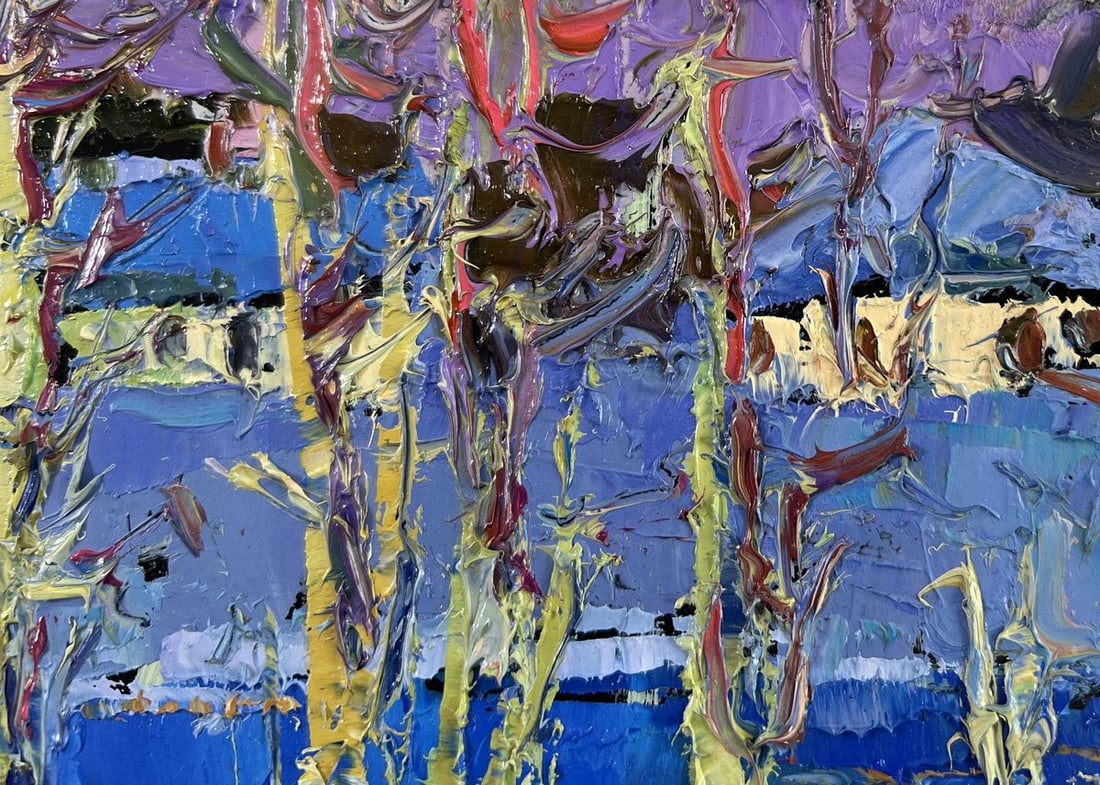 Oil painting The first breath of spring Oksana Kalenyuk - 4