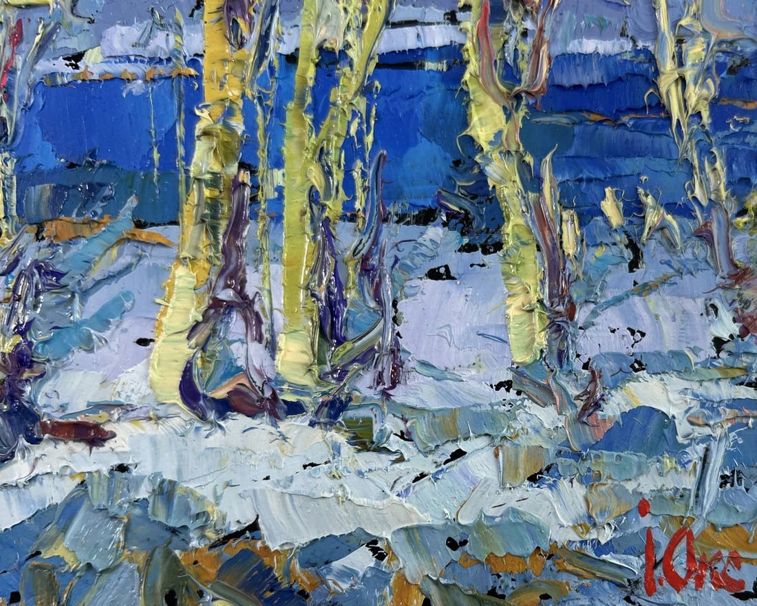 Oil painting The first breath of spring Oksana Kalenyuk - 5
