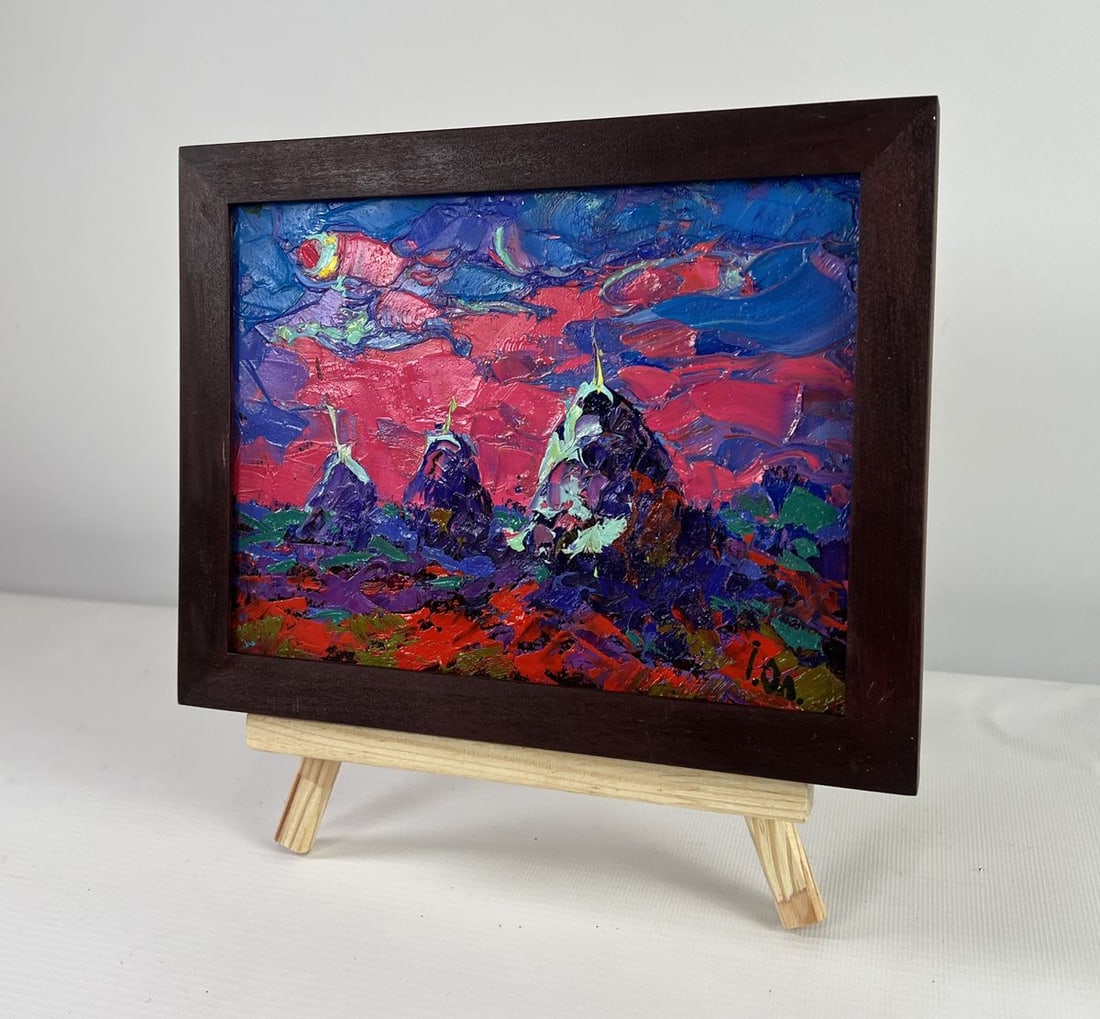Oil painting The moonlit night whispers silence Alex Kalenyuk - 2