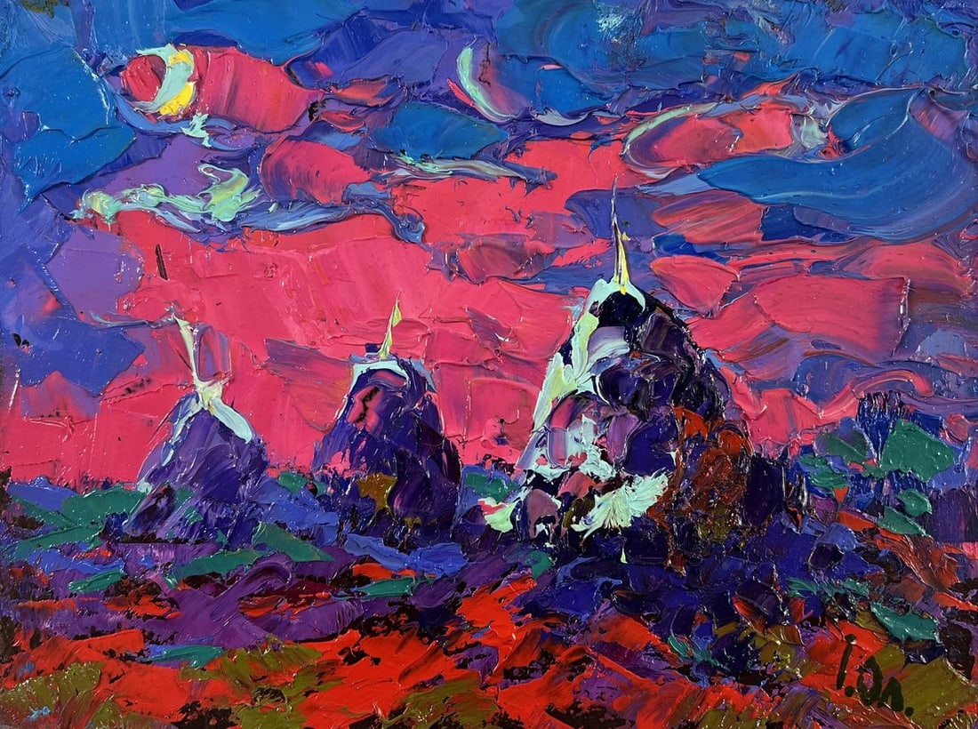 Oil painting The moonlit night whispers silence Alex Kalenyuk - 3