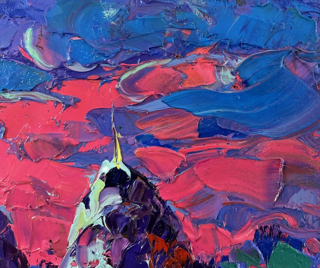 Oil painting The moonlit night whispers silence Alex Kalenyuk - 4