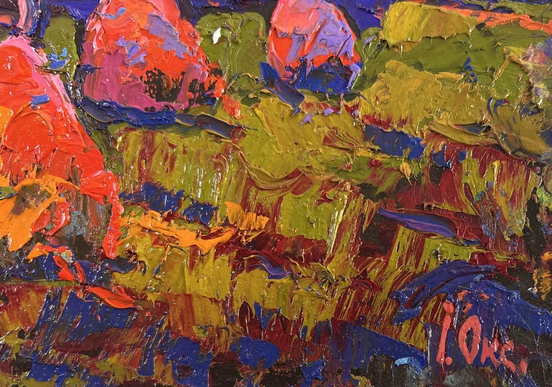 Oil painting Evening silence in the field Oksana Kalenyuk - 5