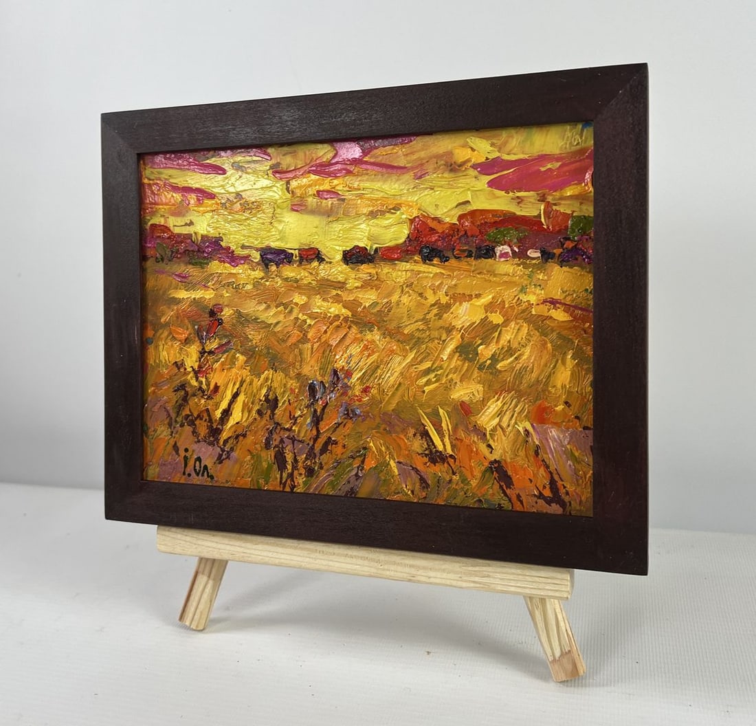 Oil painting Silence in the pasture Alex Kalenyuk - 2