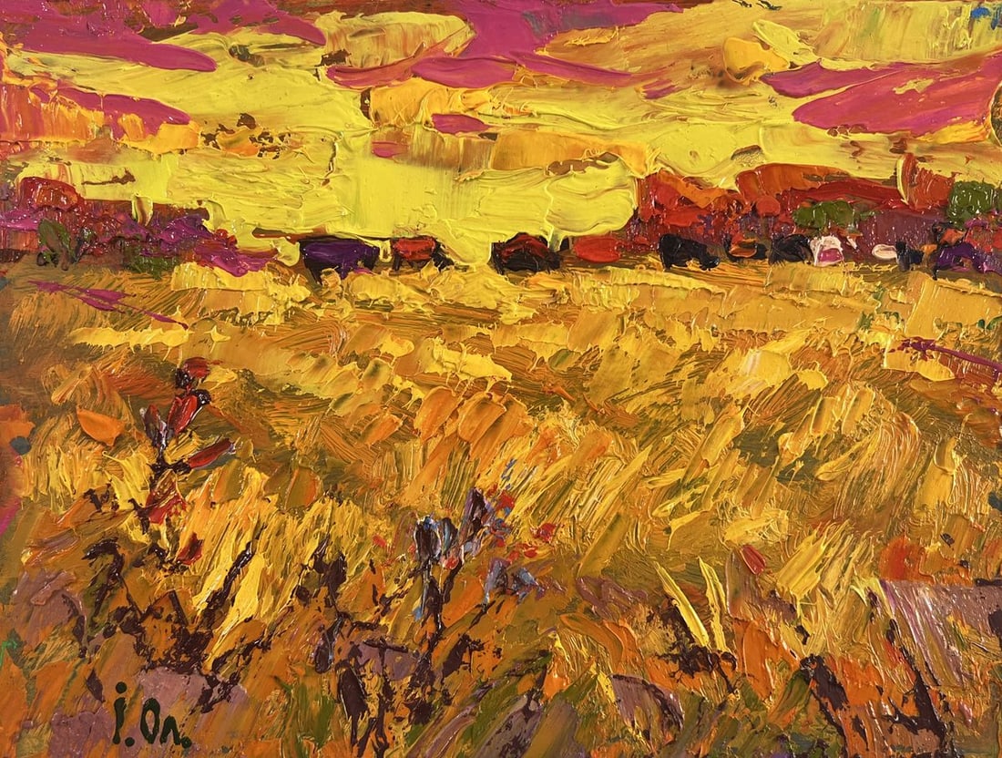 Oil painting Silence in the pasture Alex Kalenyuk - 3