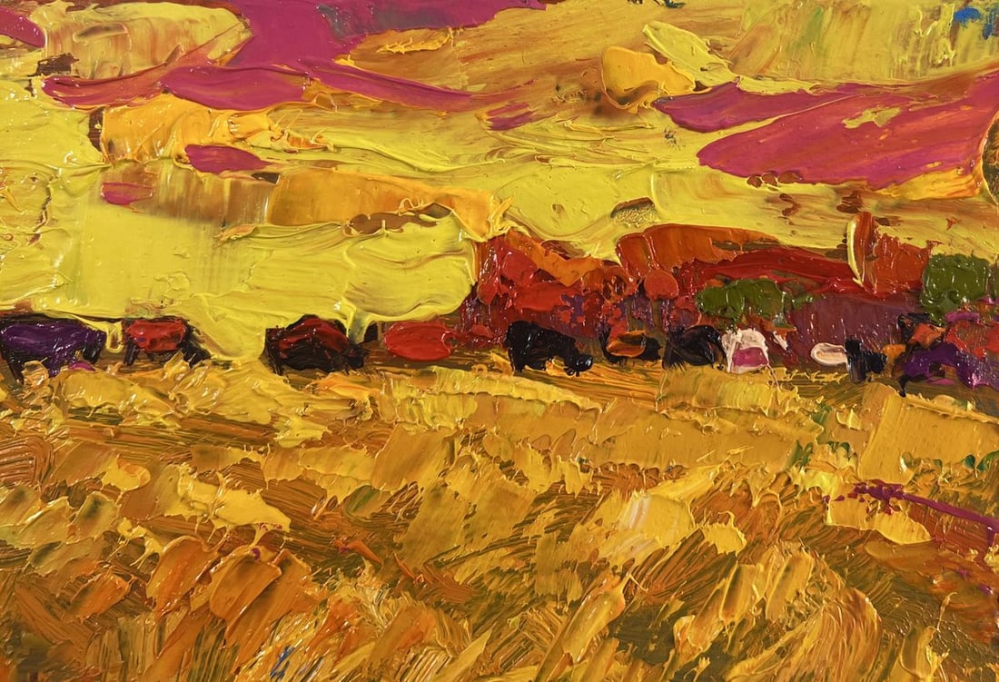 Oil painting Silence in the pasture Alex Kalenyuk - 4