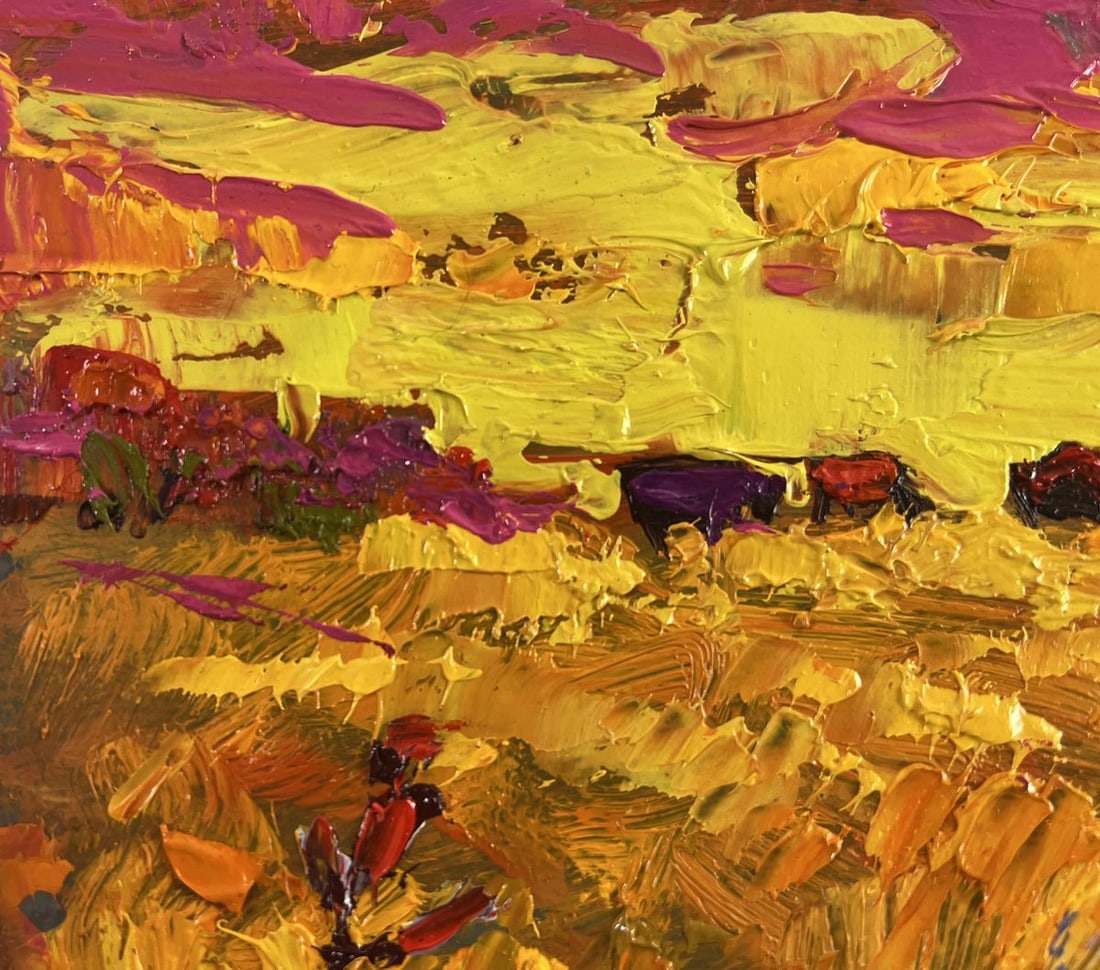 Oil painting Silence in the pasture Alex Kalenyuk - 7