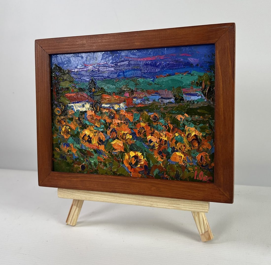 Oil painting Village life in the summer Oksana Kalenyuk - 2