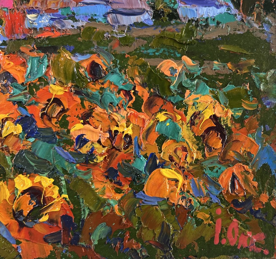 Oil painting Village life in the summer Oksana Kalenyuk - 5