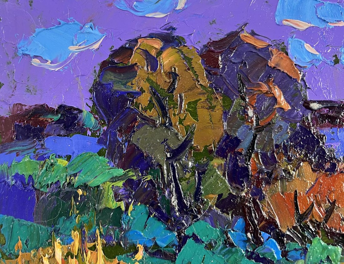 Oil painting In the evening by the river Alex Kalenyuk - 7