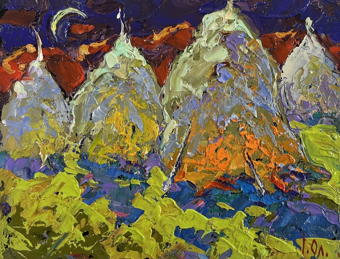 Oil painting Mysterious night under the moon Alex Kalenyuk - 3