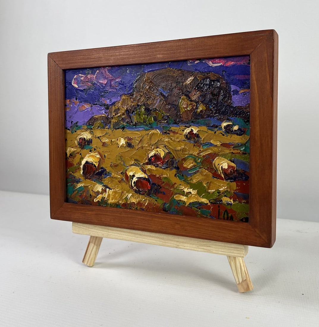 Oil painting Wind in the stubble Alex Kalenyuk - 2