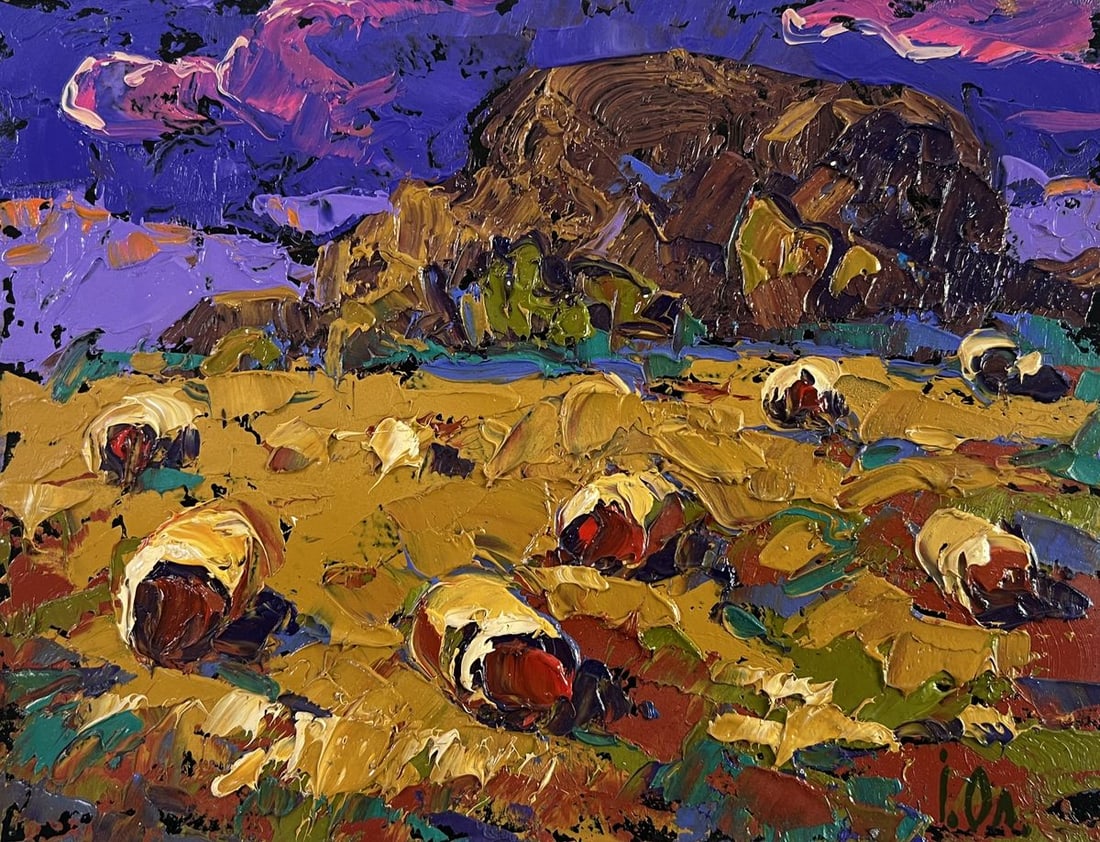 Oil painting Wind in the stubble Alex Kalenyuk - 3