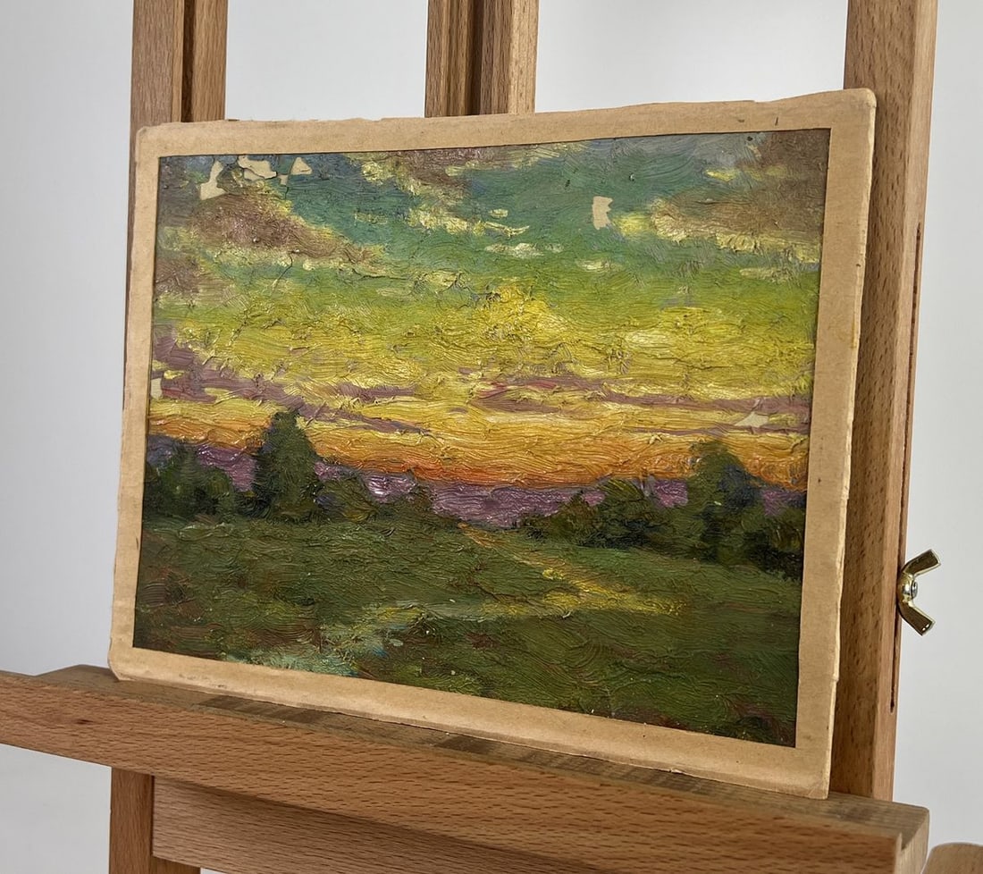 Oil painting Shadows from the sun on the horizon Unknown artist - 2