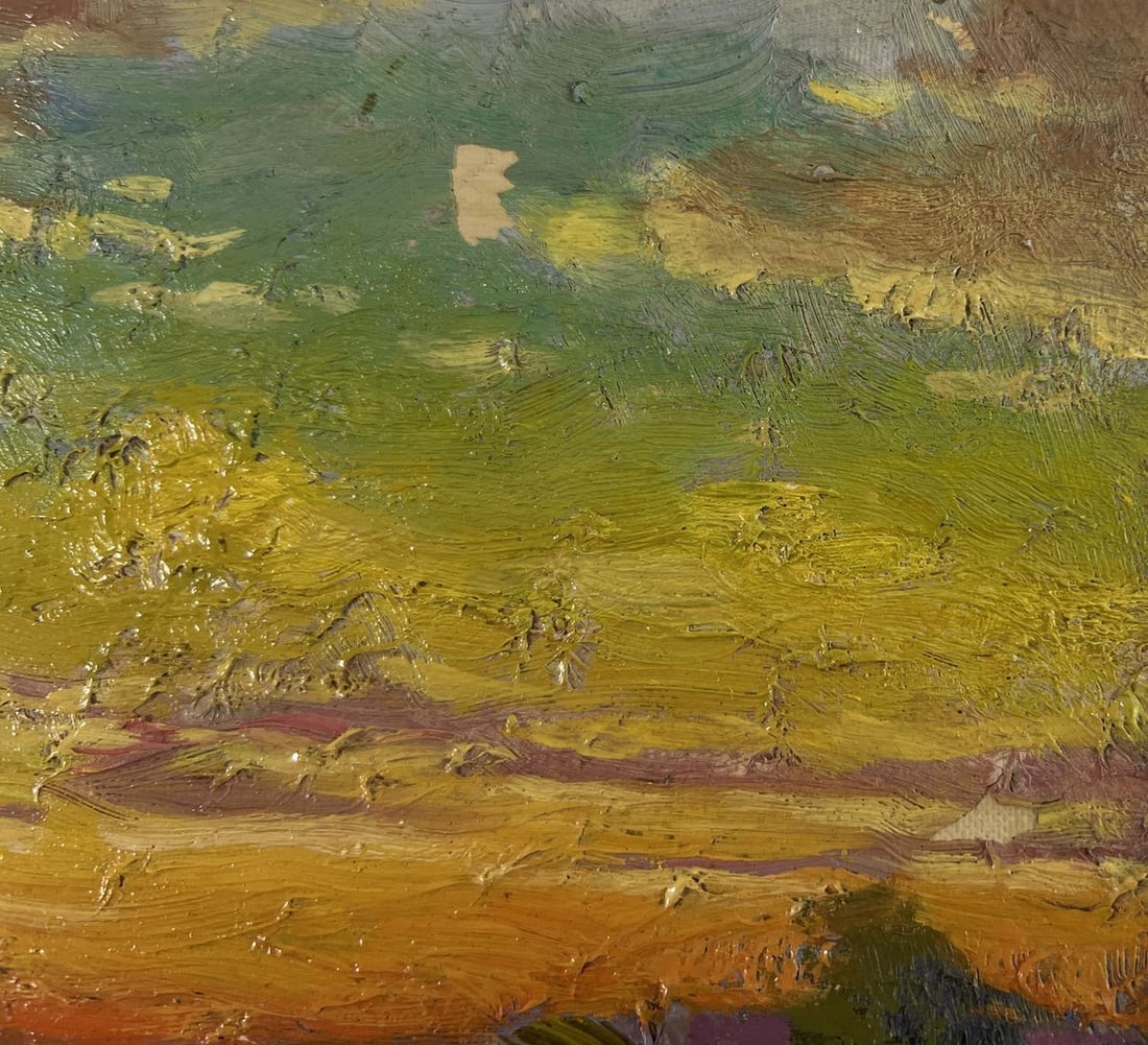 Oil painting Shadows from the sun on the horizon Unknown artist - 4