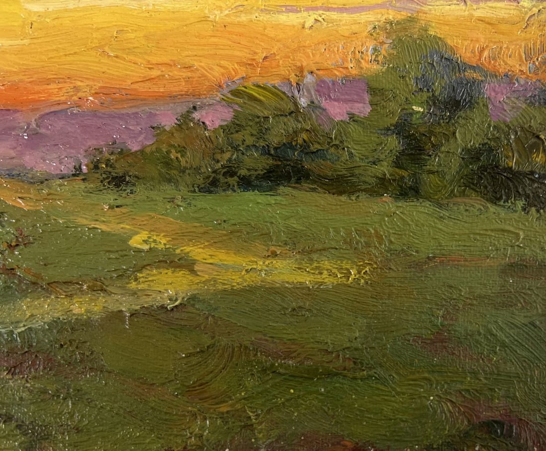 Oil painting Shadows from the sun on the horizon Unknown artist - 5