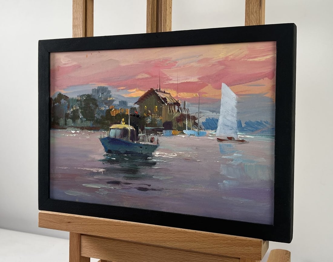 Oil painting Boat under the windows of the sea Yuriy Suprunchuk - 2