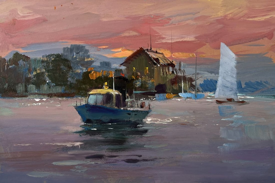 Oil painting Boat under the windows of the sea Yuriy Suprunchuk - 3
