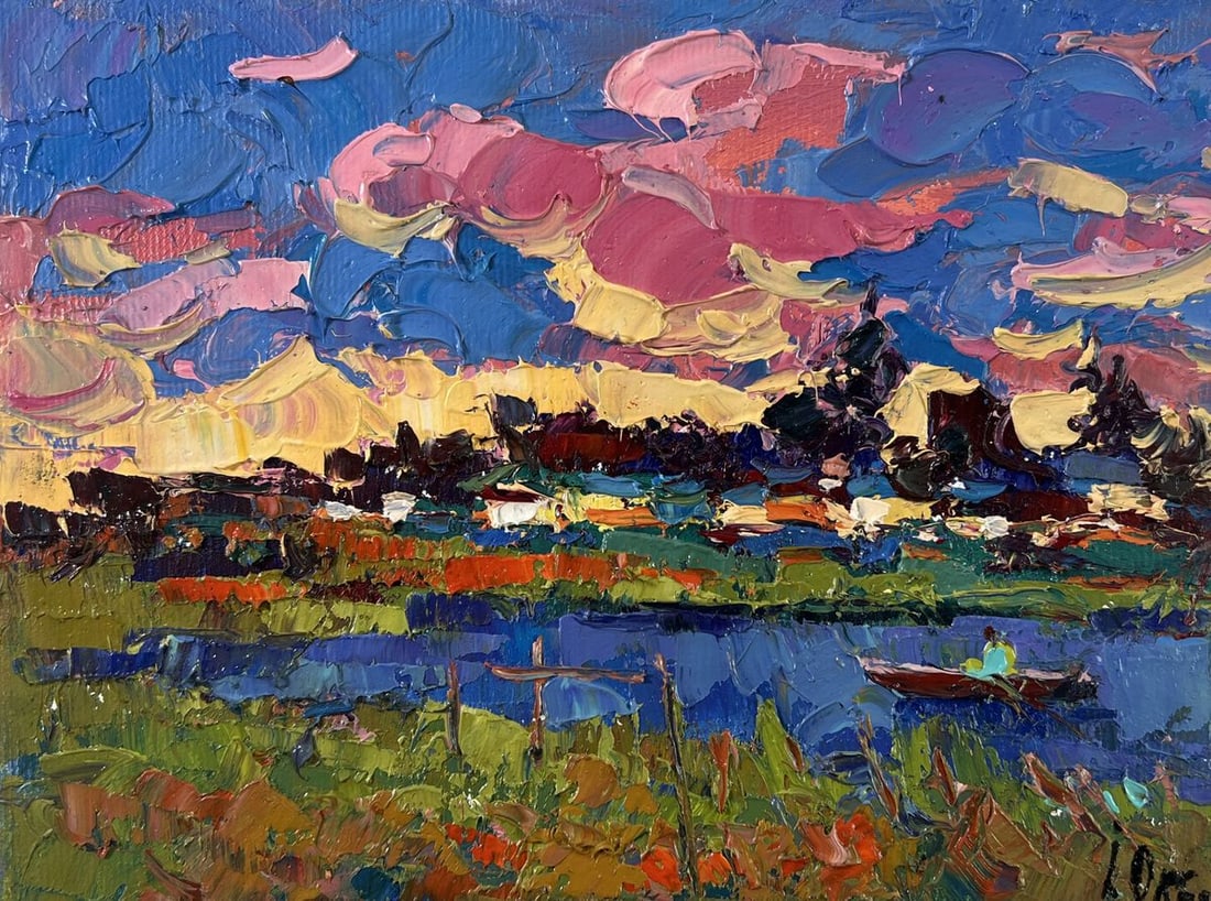 Oil painting Clouds are floating Oksana Kalenyuk - 3
