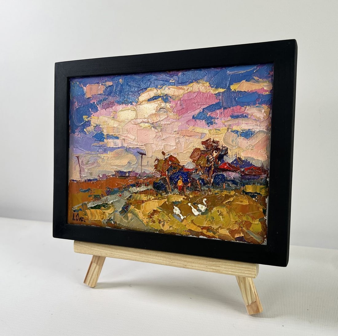 Oil painting Evening pink clouds Oksana Kalenyuk - 2