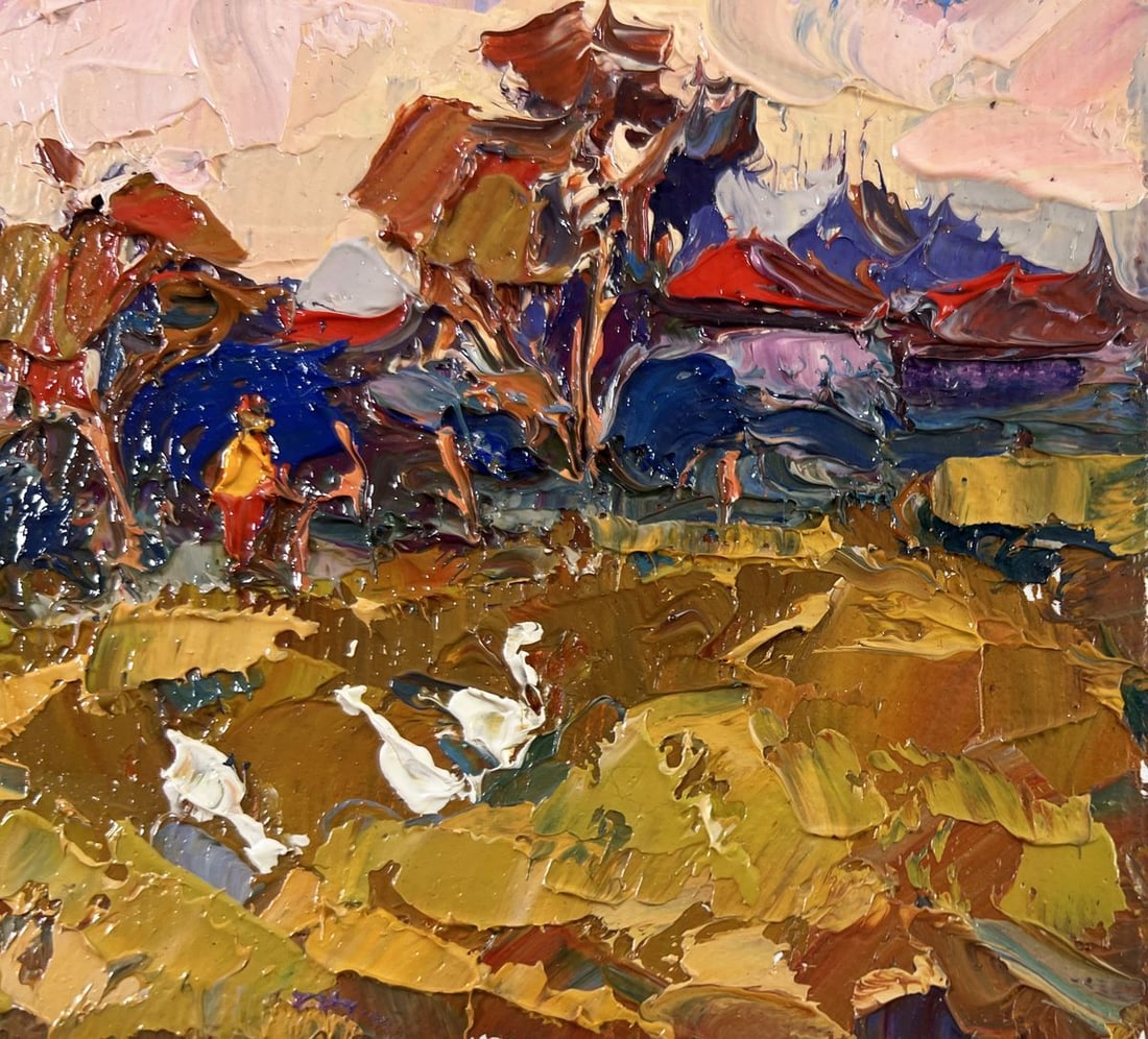 Oil painting Evening pink clouds Oksana Kalenyuk - 5