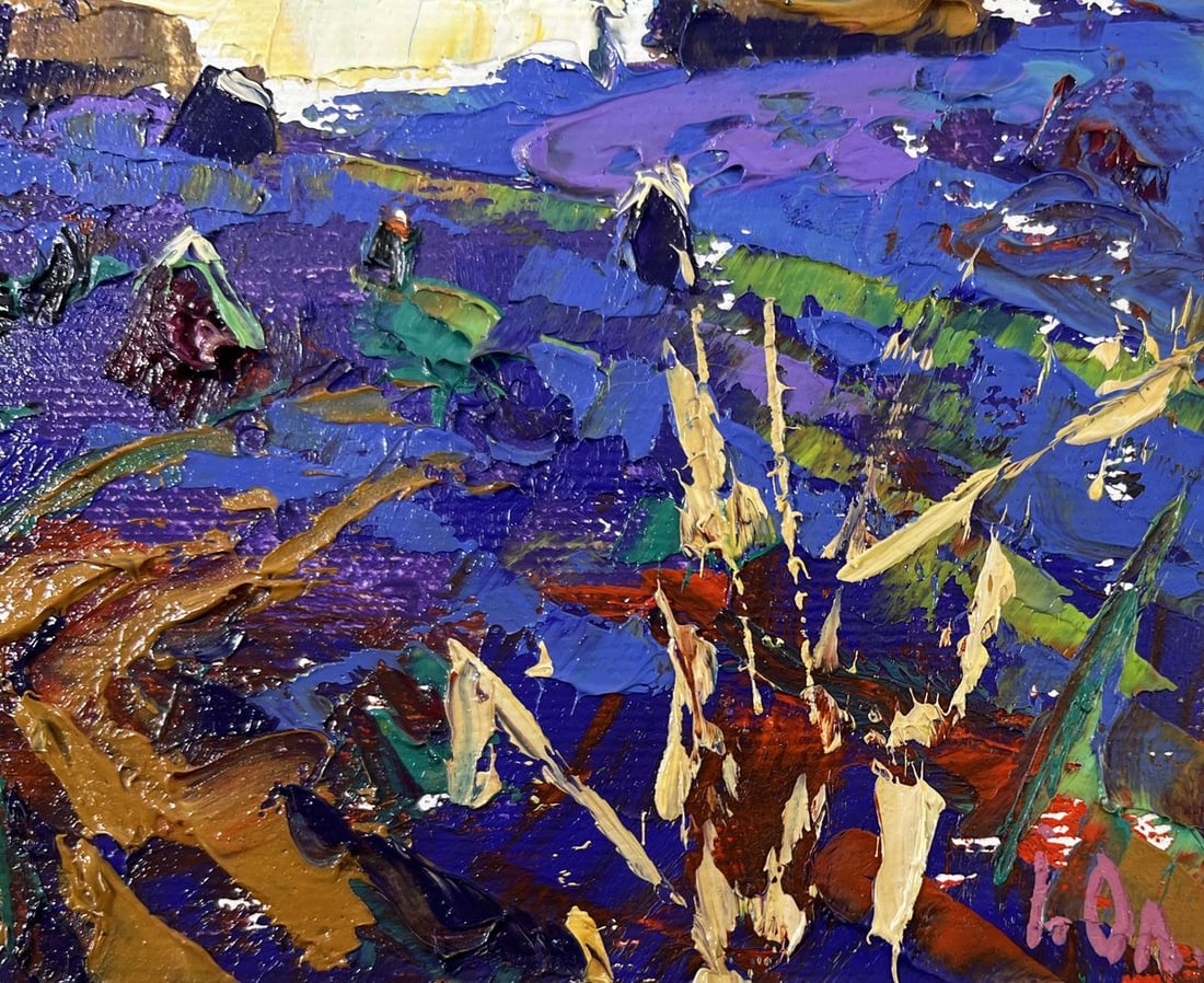Oil painting Evening in the village Alex Kalenyuk - 5