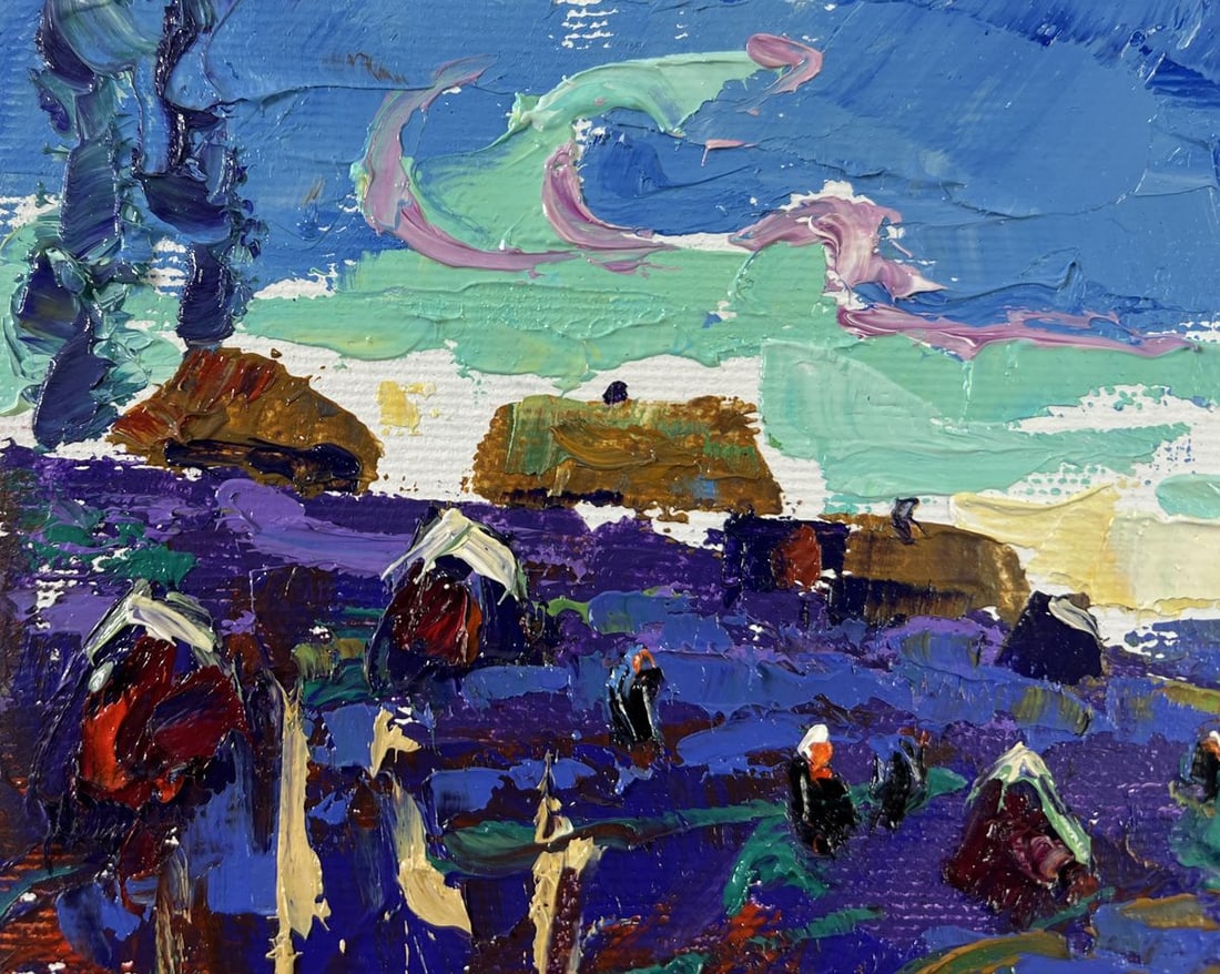 Oil painting Evening in the village Alex Kalenyuk - 7