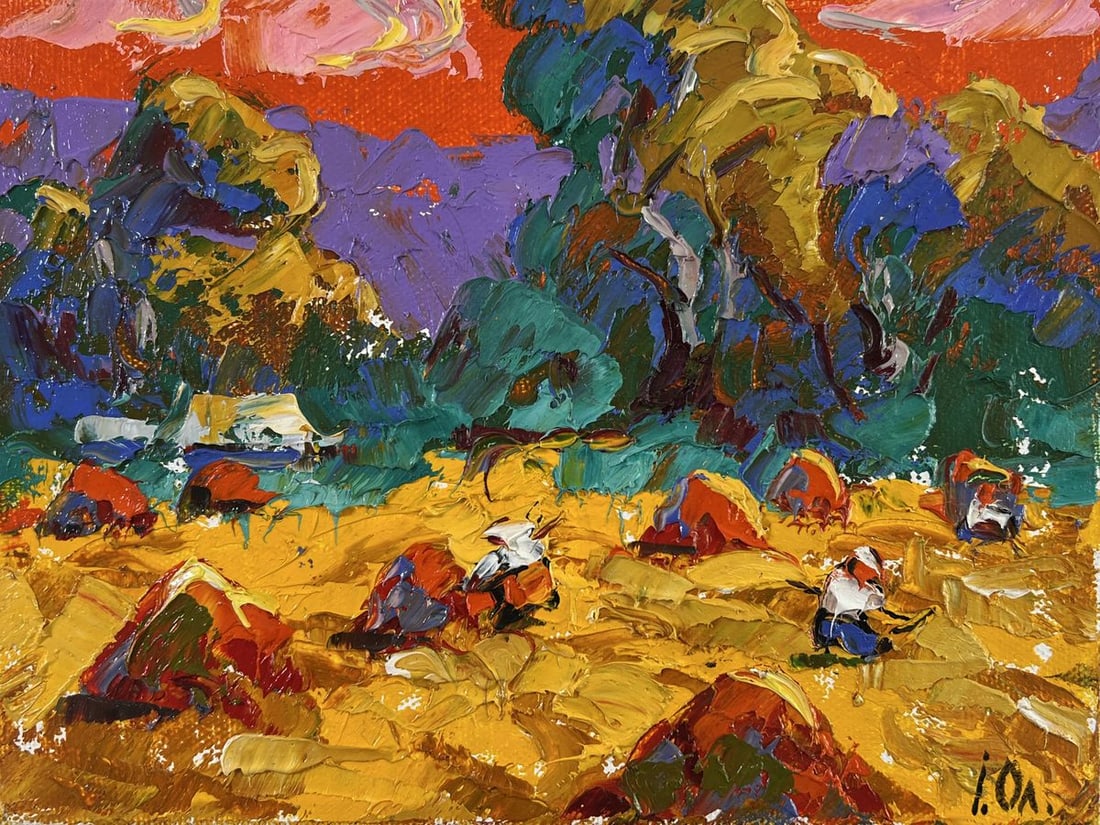 Oil painting Noon on the field Alex Kalenyuk - 3