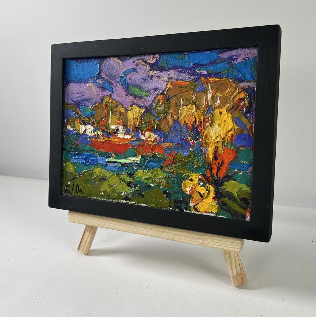 Oil painting Under yellow leaves Alex Kalenyuk - 2