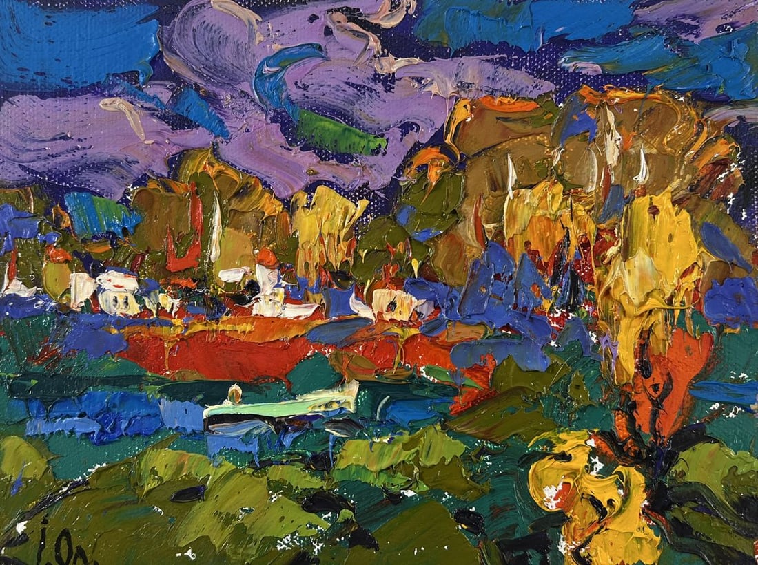 Oil painting Under yellow leaves Alex Kalenyuk - 3