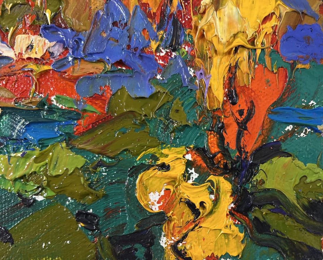 Oil painting Under yellow leaves Alex Kalenyuk - 5