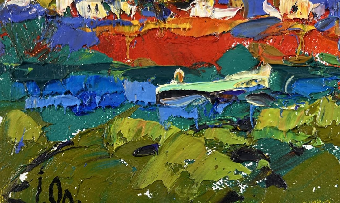 Oil painting Under yellow leaves Alex Kalenyuk - 6