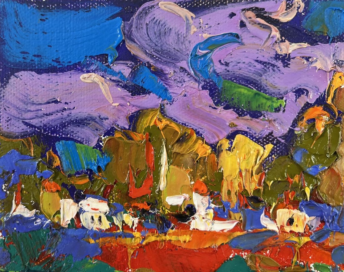 Oil painting Under yellow leaves Alex Kalenyuk - 7