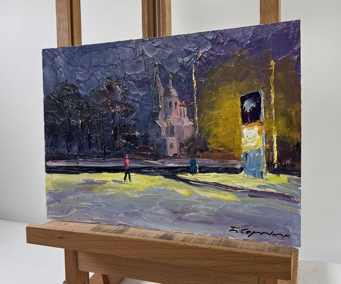 Oil painting The city never sleeps Boris Serdyuk - 2