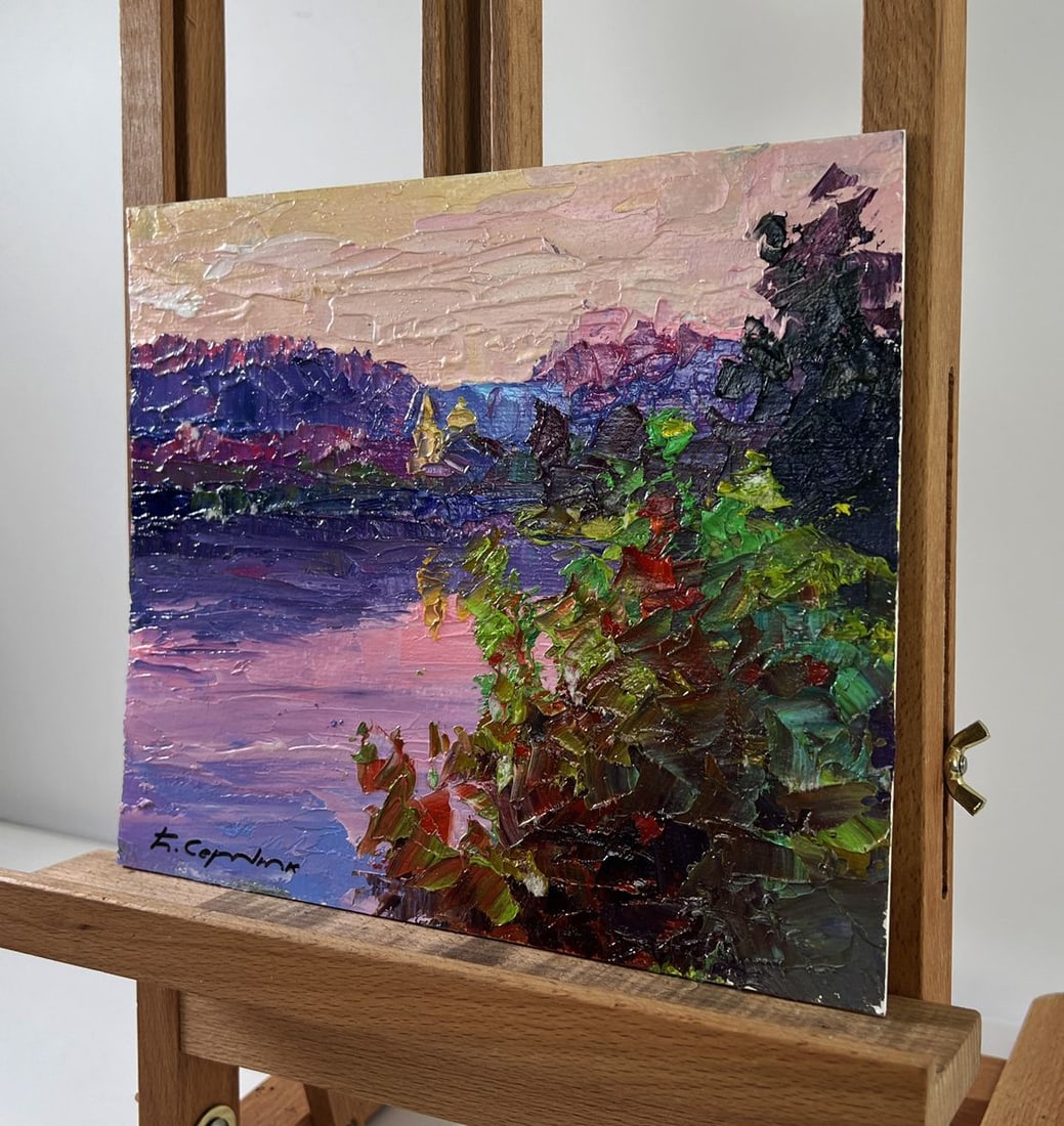 Oil painting The temple by the river Boris Serdyuk - 2
