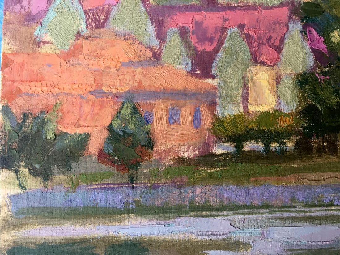 Oil painting City fountain Batrakov Vladimir Grigorievich - 9