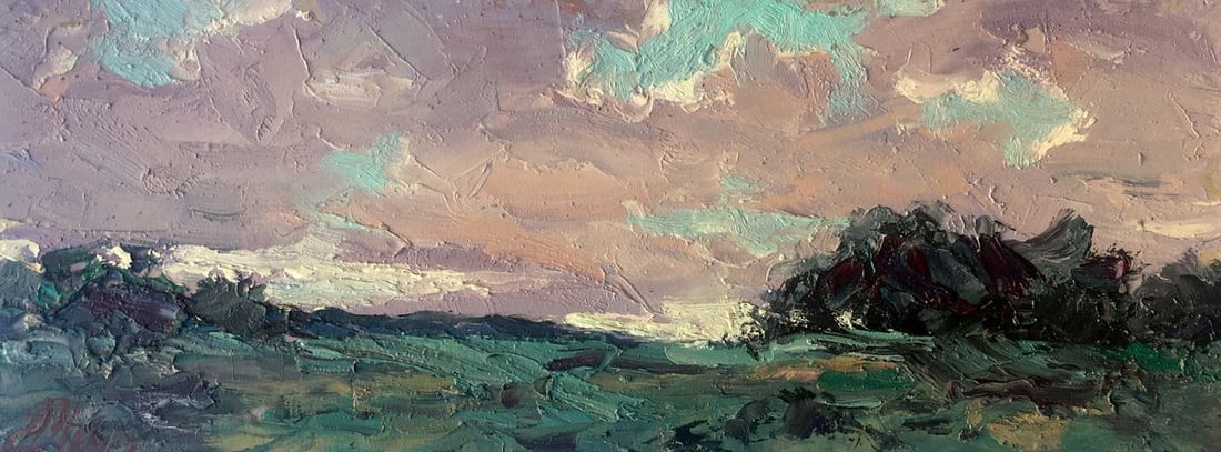 Oil painting Evening Alexander Nikolaevich Cherednichenko: Title: Oil painting Evening Alexander Nikolaevich Cherednichenko Description: No.AAA2431 *** ABOUT THIS PAINTING *** * TITLE: "Evening" * ARTISTS: Alexander Nikolaevich Cherednichenko * SIZE: 10.5x27 