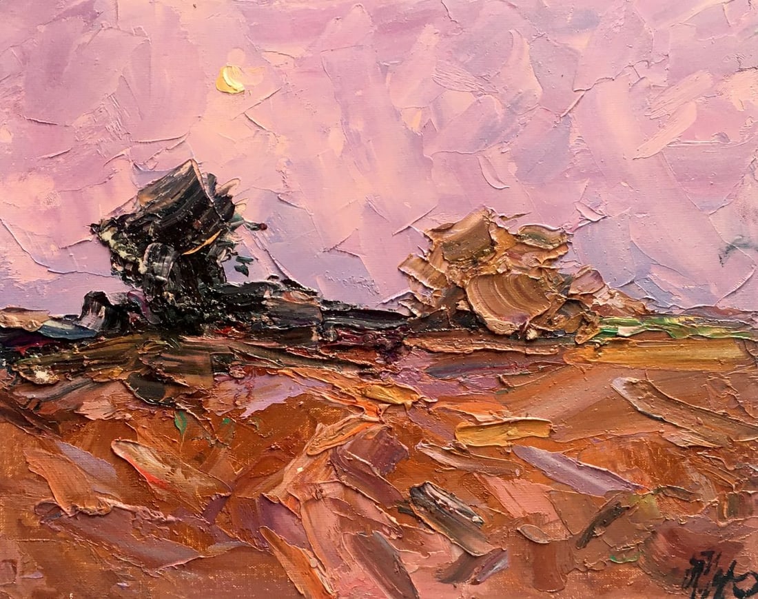 Oil painting Pink evening Alexander Nikolaevich Cherednichenko (1 of 14)