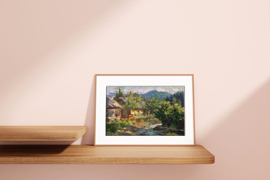Oil painting Transcarpathian village Batrakov Vladimir Grigorievich - 2
