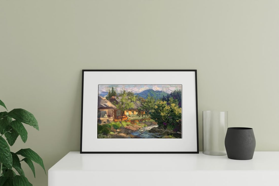 Oil painting Transcarpathian village Batrakov Vladimir Grigorievich - 3